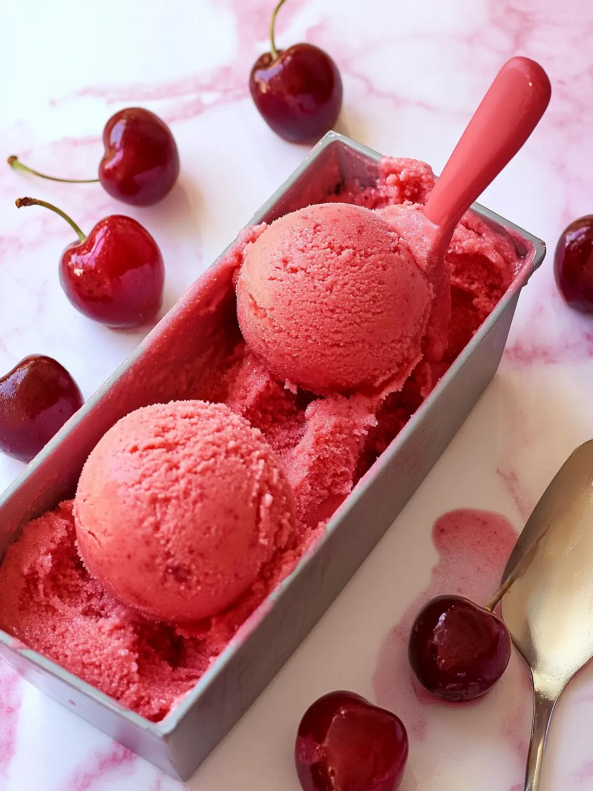 Dairy-Free Cherry Sherbet for a Sweet Summer Escape 4 Cherry Sherbet
