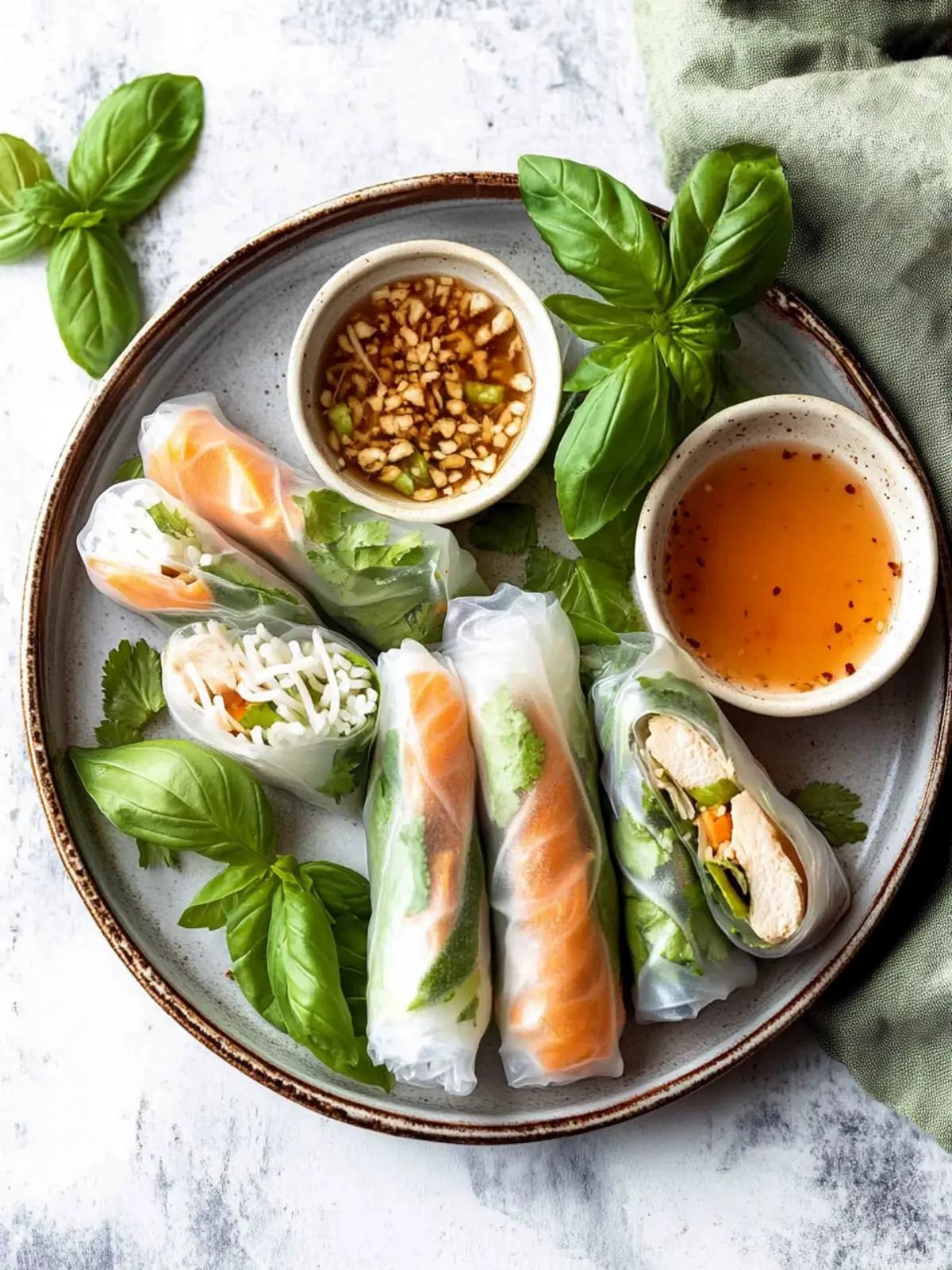 Perfect Vietnamese Summer Rolls with Chicken in 20 Minutes 4 Vietnamese Summer Rolls with Chicken