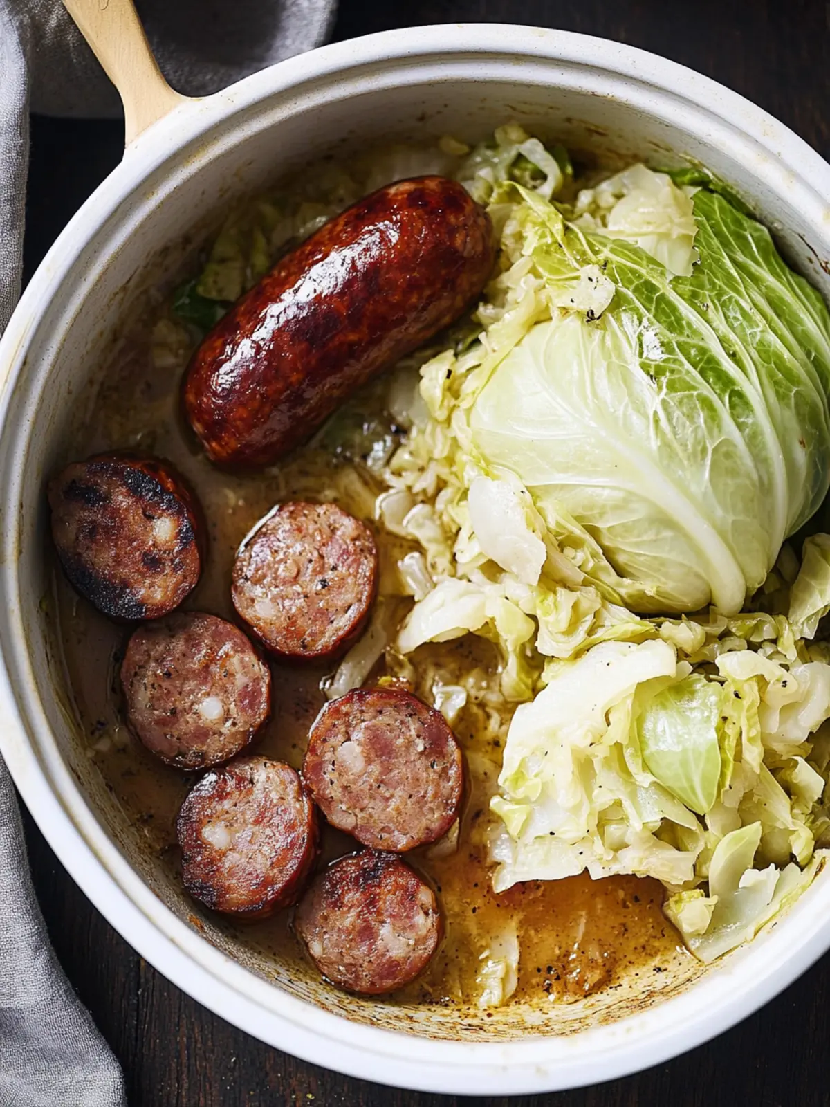 Savory Cabbage and Sausage Skillet in 30 Minutes or Less 3 cabbage and sausage