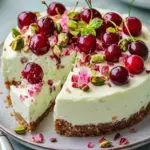 Zesty Lemon-Lime Cherry Pistachio Cheesecake Delight 7 Lemon-Lime Cherry Pistachio Cheesecake