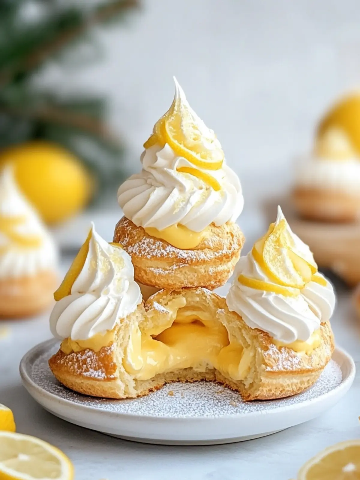 Delicious Lemon Cream Puffs That Brighten Your Day! 4 Lemon Cream Puffs