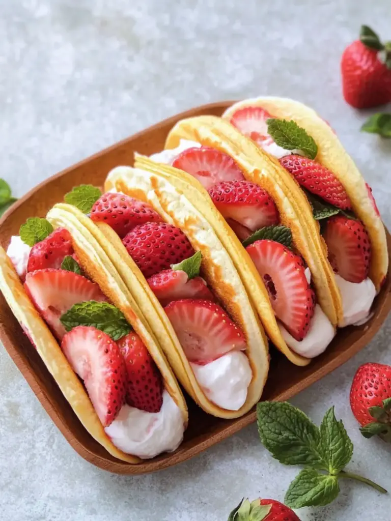 Strawberry Pancake Tacos