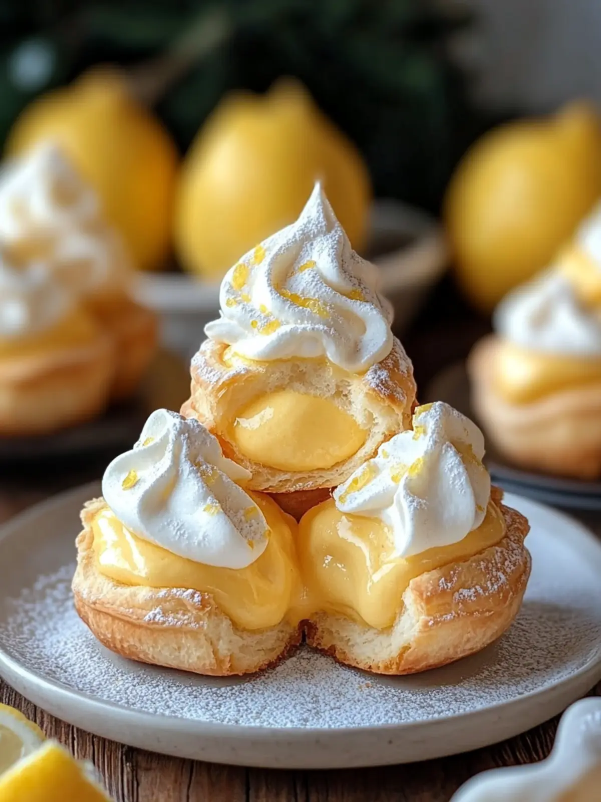 Delicious Lemon Cream Puffs That Brighten Your Day! 3 Lemon Cream Puffs