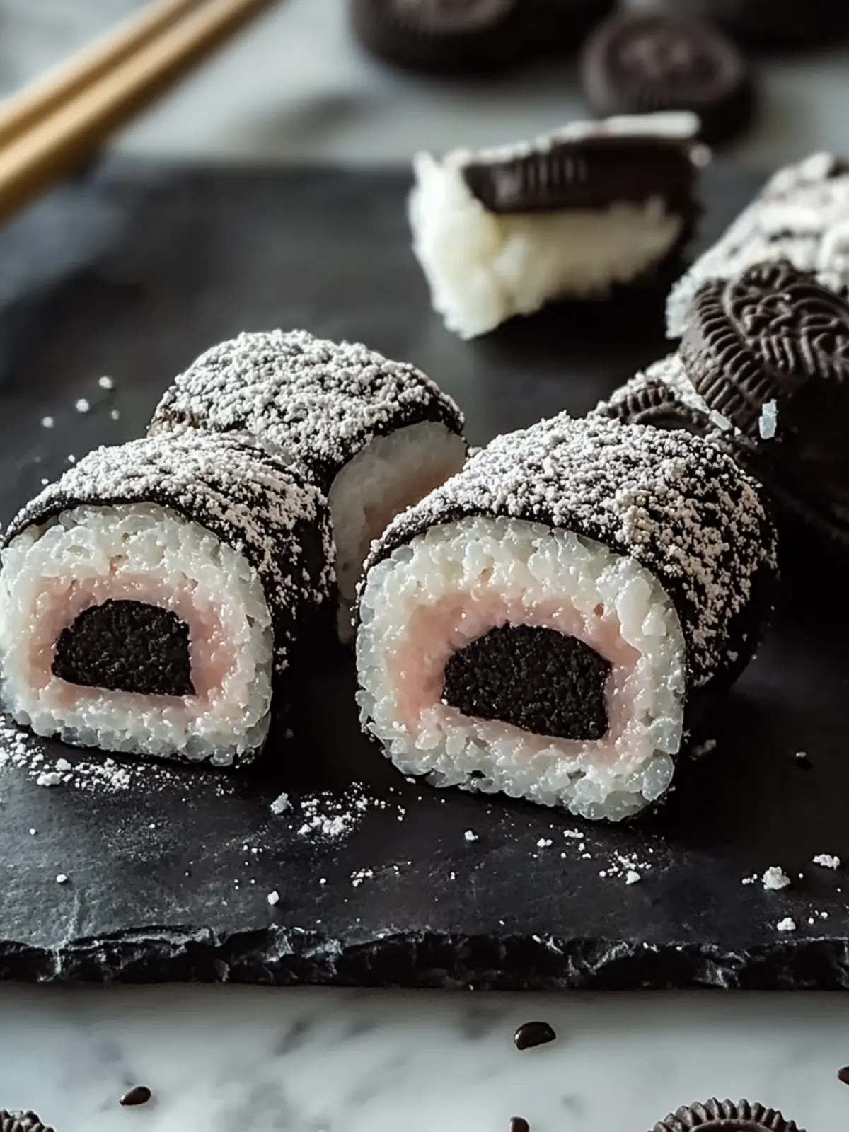 Delight in Oreo Sushi: A Fun Twist on Dessert Time! 2 Oreo Sushi