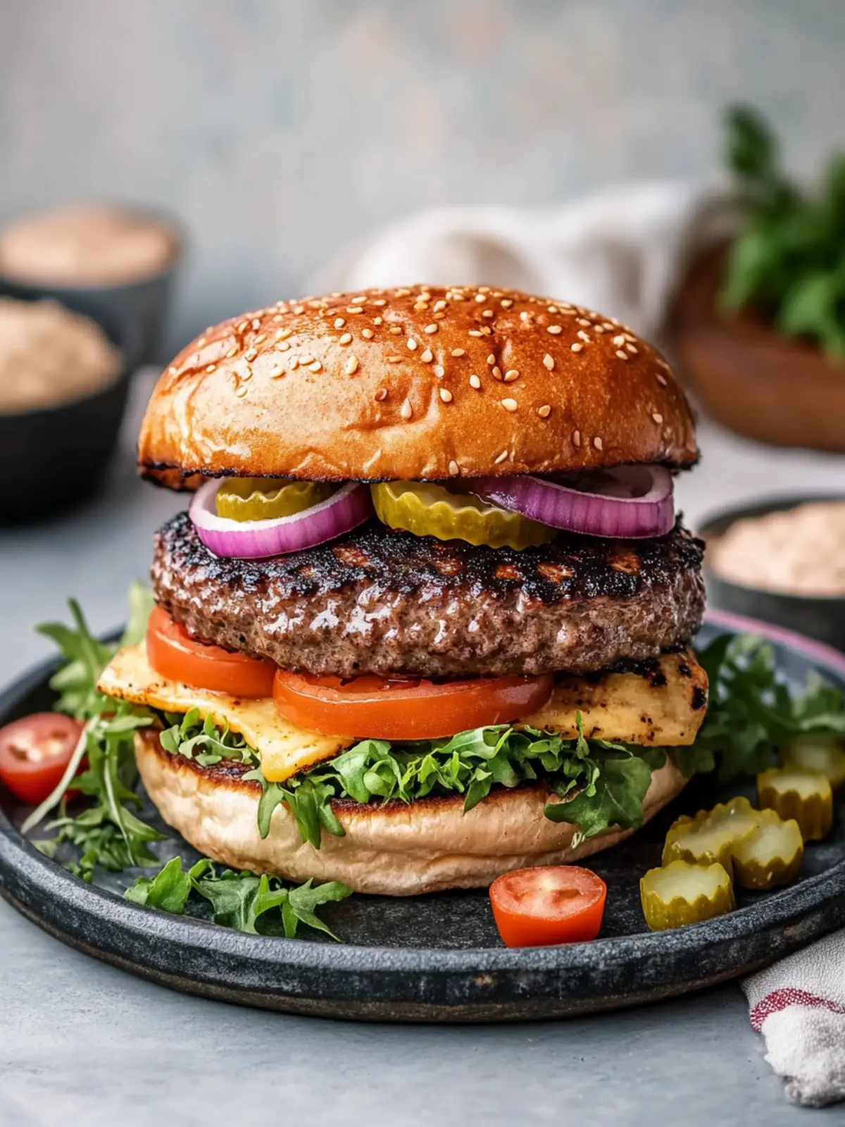 Grilled Burgers with Special Sauce for a Perfect Family Feast 3 Grilled Burgers