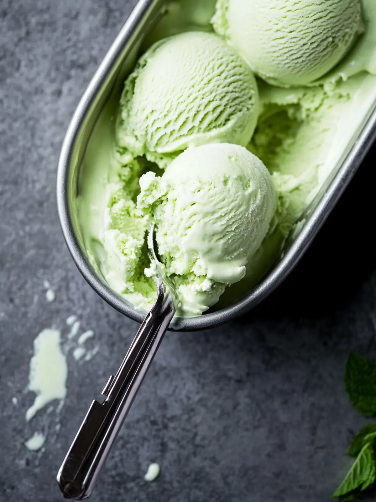 Fresh Mint Ice Cream with Watermelon Granita: A Summer Delight 4 Fresh Mint Ice Cream