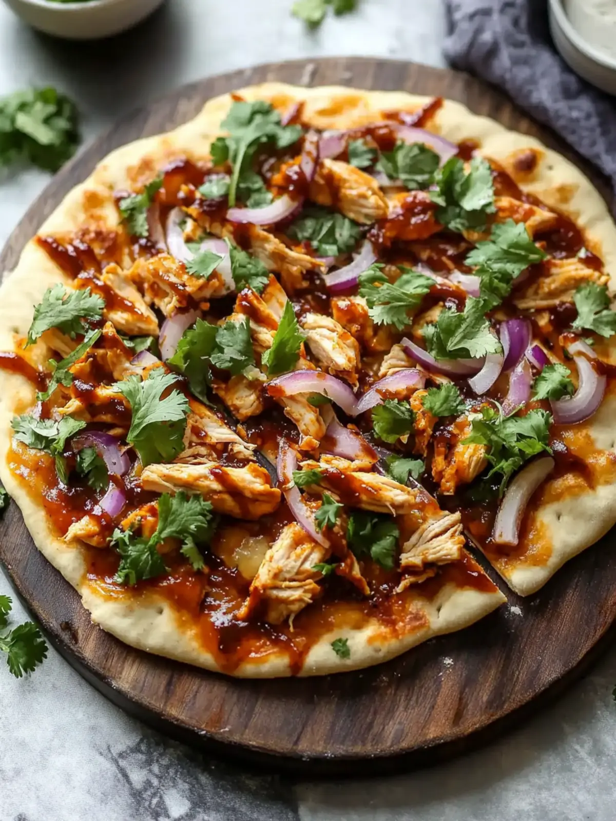 Savory BBQ Chicken Flatbread: Easy Family Dinner Delight 2 BBQ Chicken Flatbread