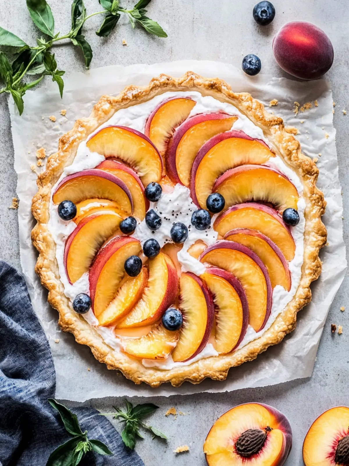 Mouthwatering Peaches and Cream Puff Pastry Tart Recipe 2 Peaches and Cream Puff Pastry Tart