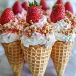 Strawberry Crunch Cheesecake Cones – Your Perfect Summer Treat 7 Strawberry Crunch Cheesecake Cones
