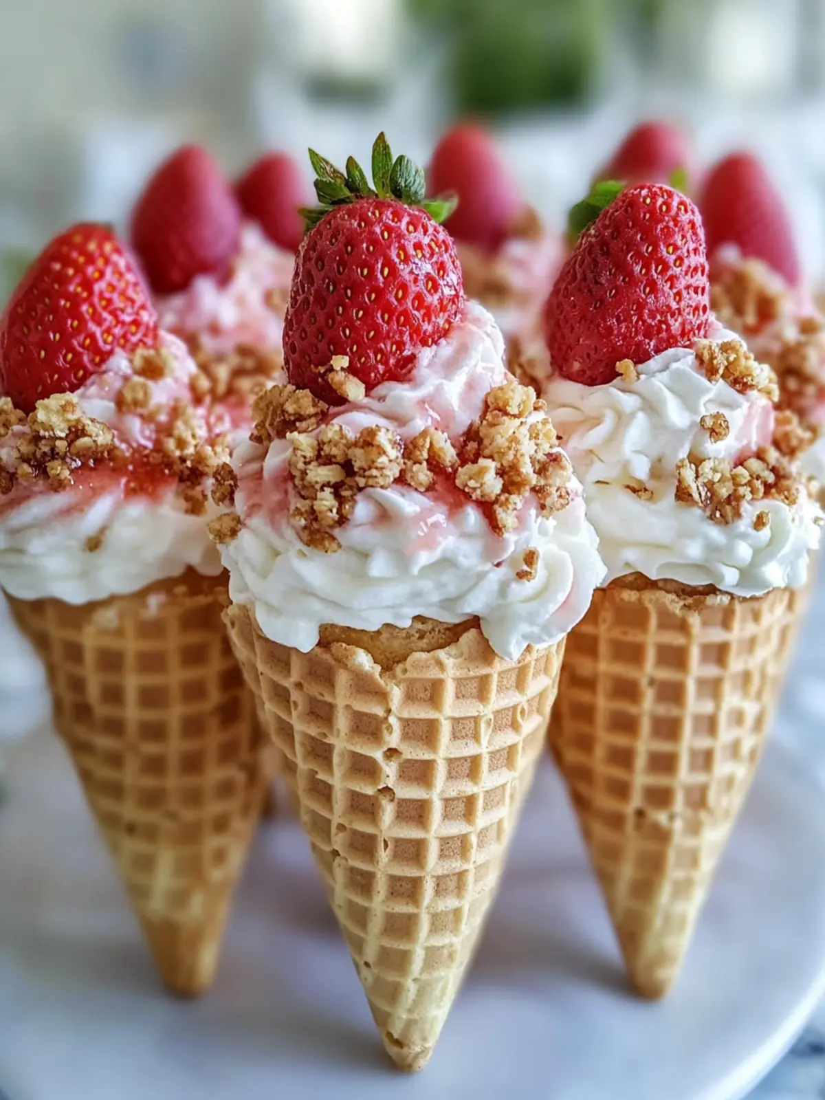 Strawberry Crunch Cheesecake Cones – Your Perfect Summer Treat 5 Strawberry Crunch Cheesecake Cones