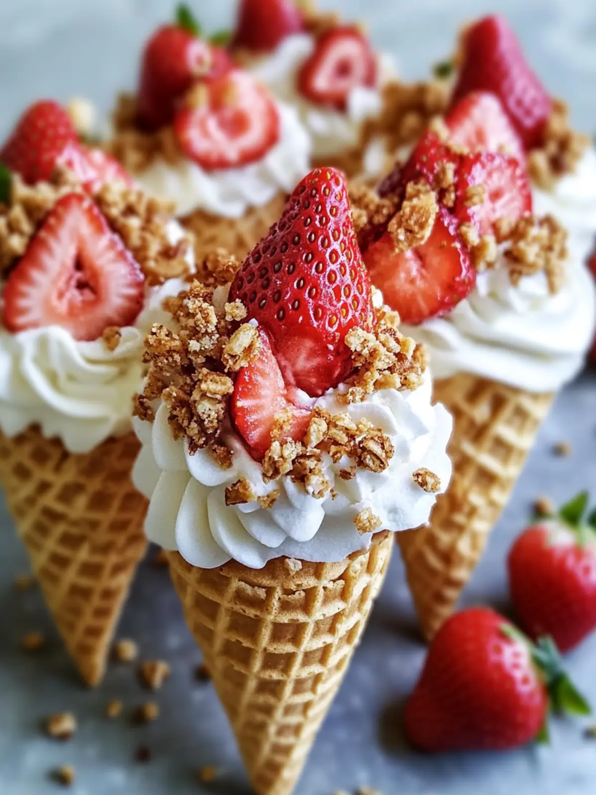 Strawberry Crunch Cheesecake Cones – Your Perfect Summer Treat 4 Strawberry Crunch Cheesecake Cones