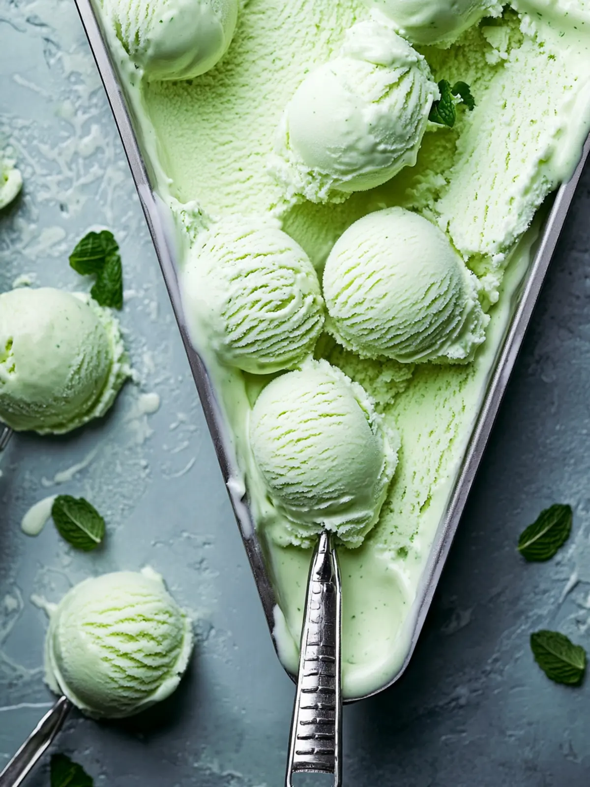 Fresh Mint Ice Cream with Watermelon Granita: A Summer Delight 3 Fresh Mint Ice Cream