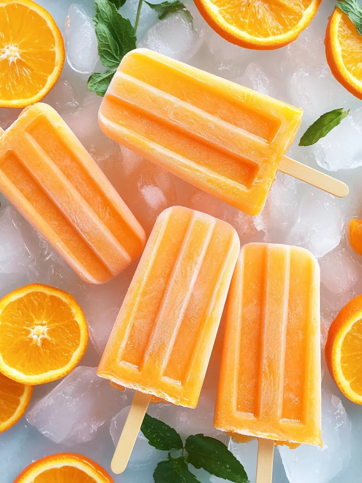 Delicious Orange Popsicles: A Refreshing Summer Treat 2 Orange Popsicles