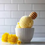Heavenly Honey Ice Cream with Dandelion Petals Delight 45 Honey Ice Cream