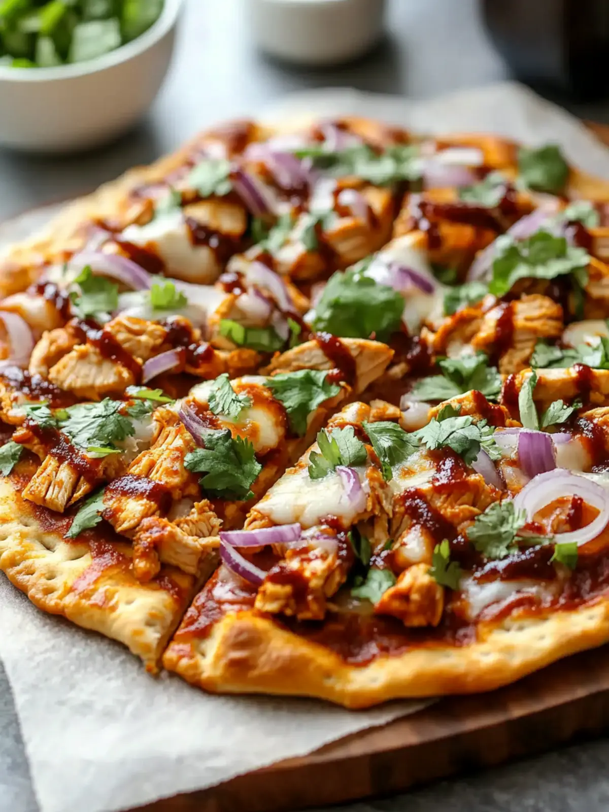 Savory BBQ Chicken Flatbread: Easy Family Dinner Delight 4 BBQ Chicken Flatbread