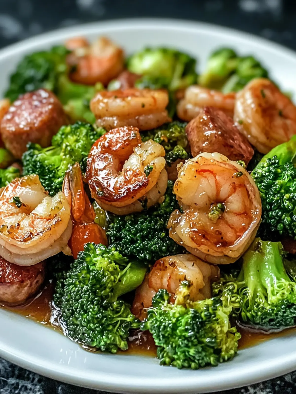 Satisfy Your Cravings with Honey Garlic Shrimp, Sausage & Broccoli 5 Honey Garlic Shrimp Sausage and Broccoli