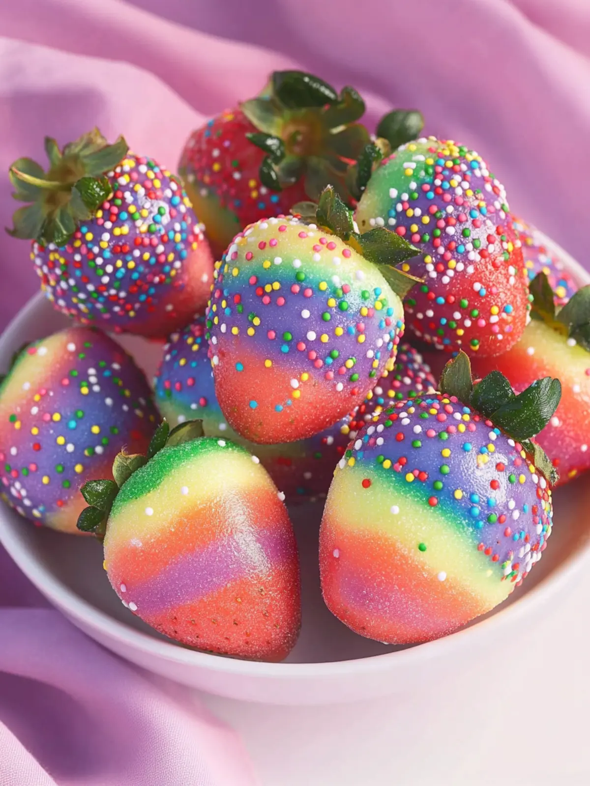 Create Rainbow Candy Coated Strawberries for Joyful Treats 3 Rainbow Candy Coated Strawberries