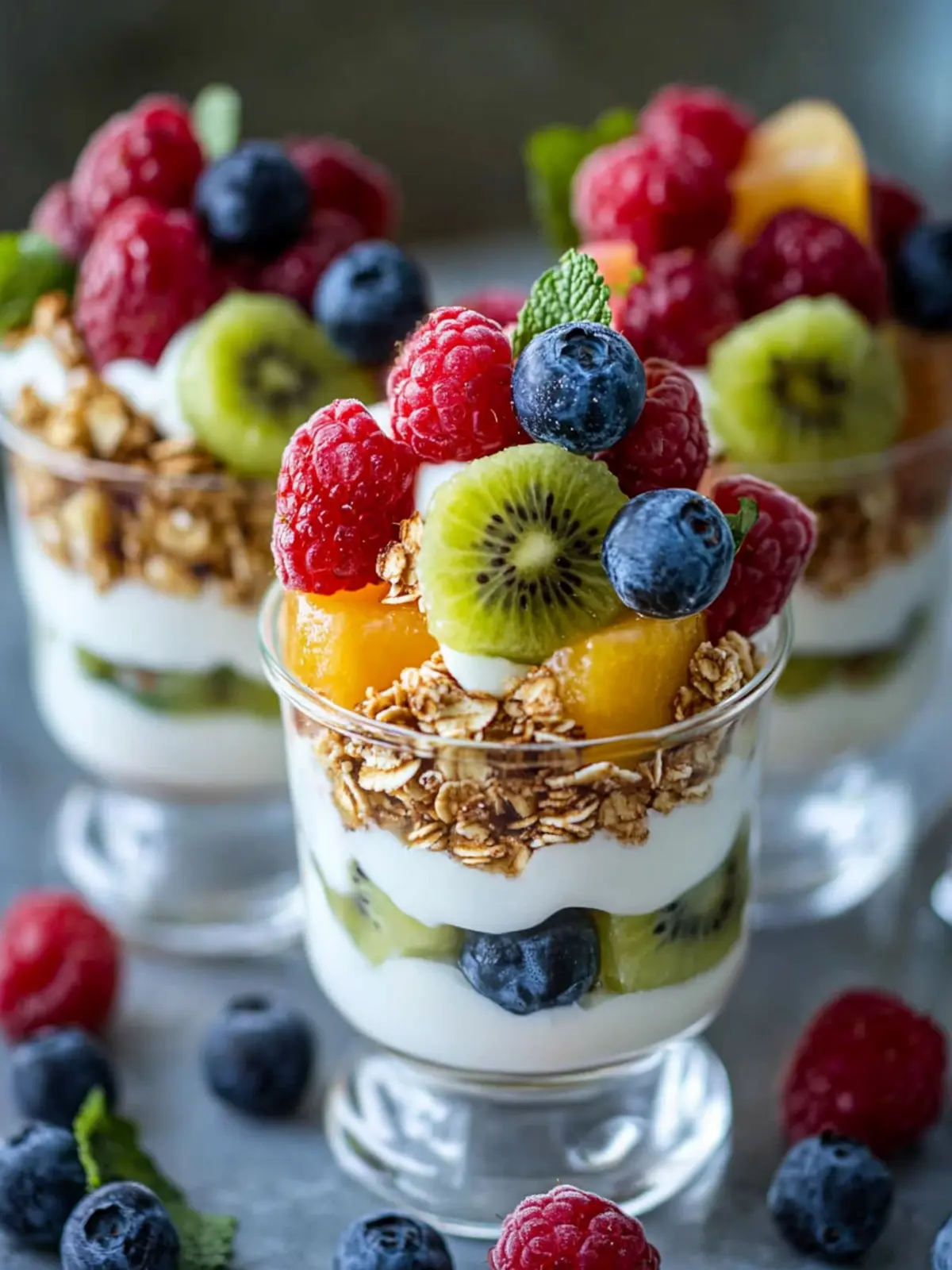 Awaken Your Mornings with Colorful Fruit & Yogurt Parfait Cups 5 Colorful Fruit & Yogurt Parfait Cups
