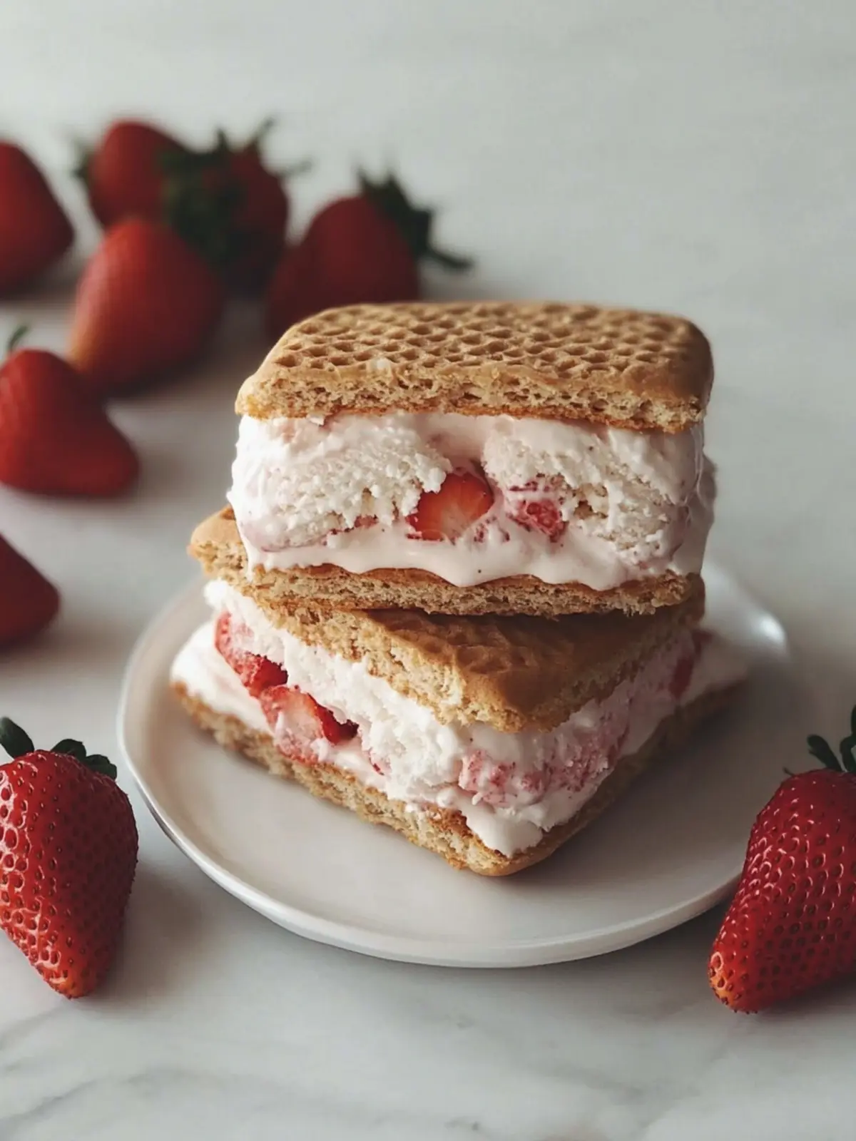 Refreshing Strawberry Ice Cream Sandwiches You Can Make Today 2 strawberry ice cream sandwich