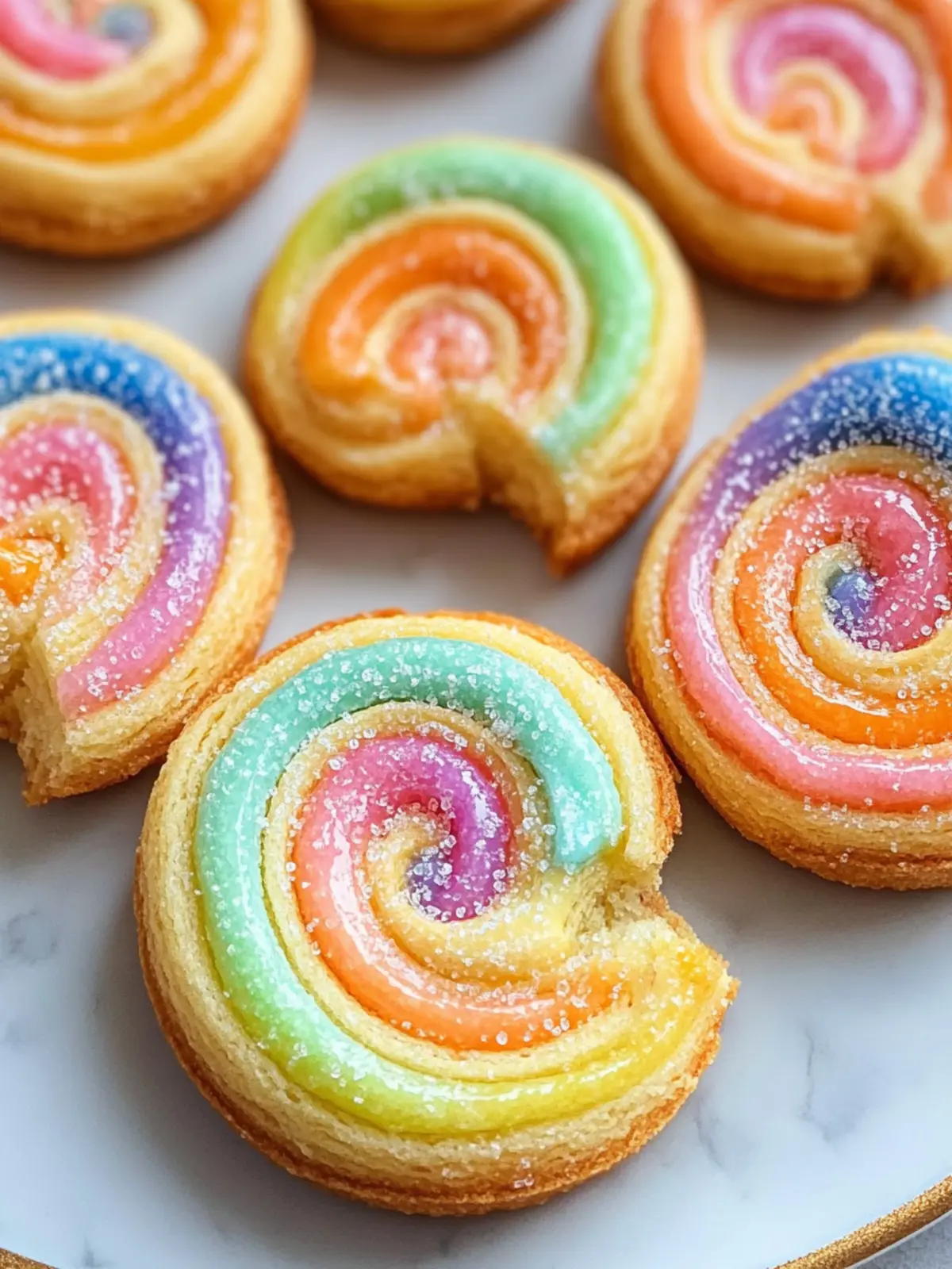 Rainbow Palmiers: Easy Sweet Treats for Any Celebration 4 Rainbow Palmiers