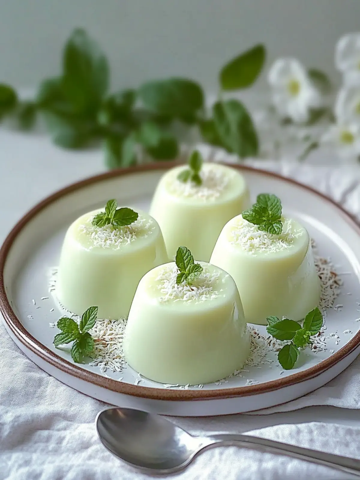 Irresistibly Creamy Pandan Coconut Panna Cotta Recipe 3 Creamy Pandan Coconut Panna Cotta