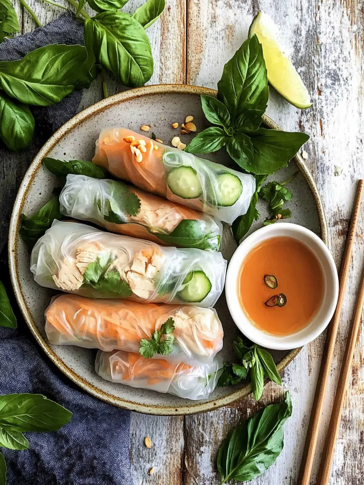 Perfect Vietnamese Summer Rolls with Chicken in 20 Minutes 2 Vietnamese Summer Rolls with Chicken