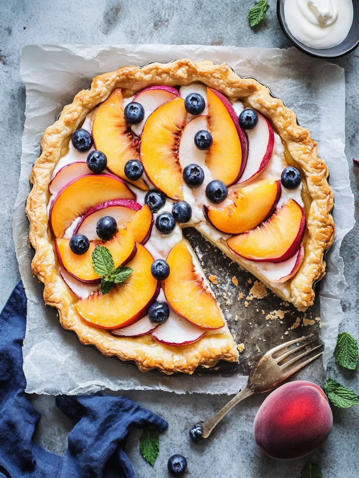 Mouthwatering Peaches and Cream Puff Pastry Tart Recipe 5 Peaches and Cream Puff Pastry Tart