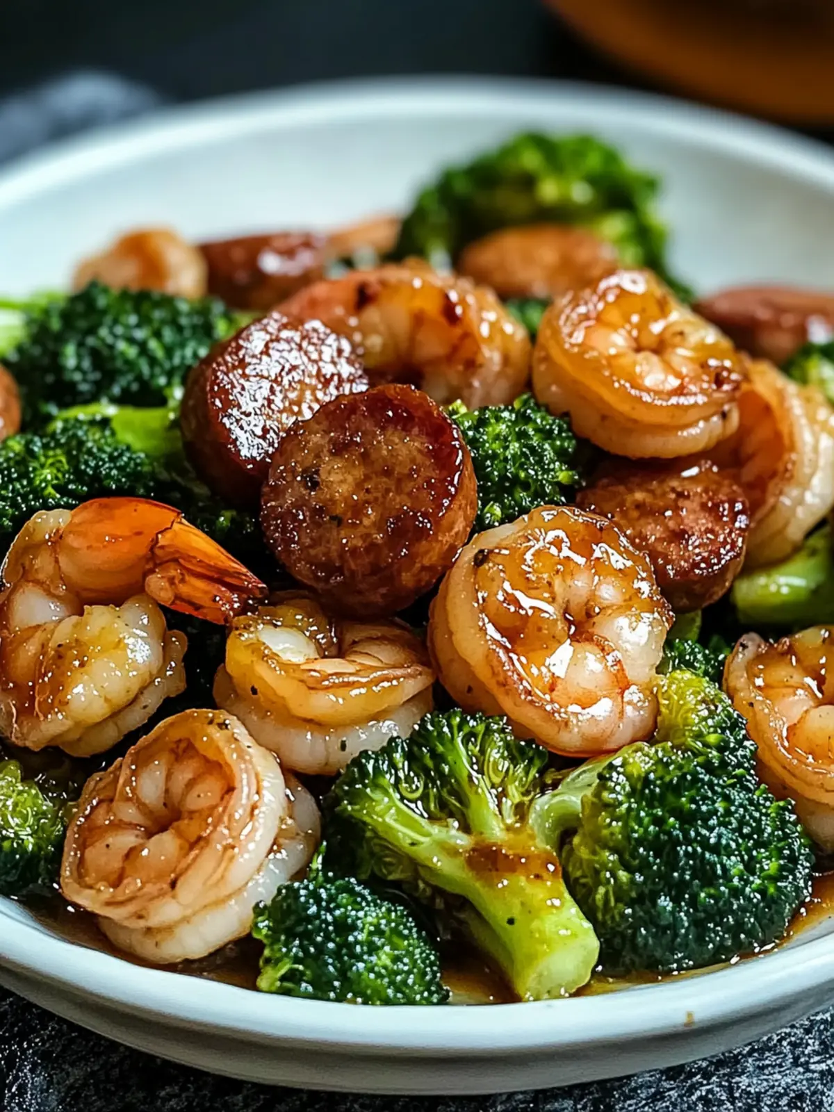 Satisfy Your Cravings with Honey Garlic Shrimp, Sausage & Broccoli 3 Honey Garlic Shrimp Sausage and Broccoli