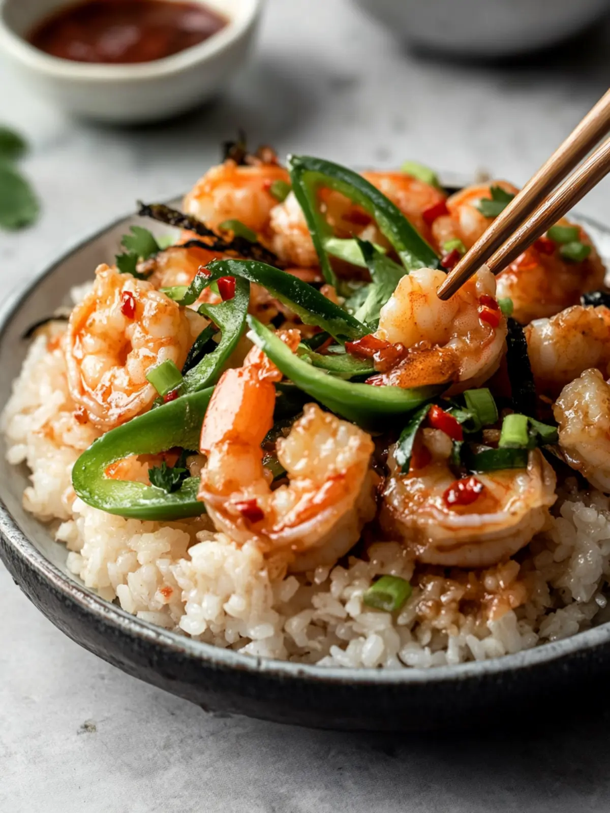 Crispy Rice with Spicy Shrimp Salad for a Flavorful Feast 2 Crispy Rice with Spicy Shrimp Salad
