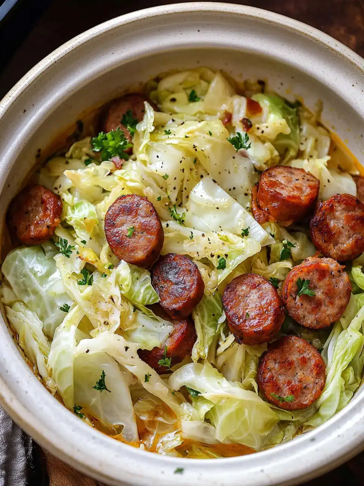 Savory Cabbage and Sausage Skillet in 30 Minutes or Less 5 cabbage and sausage