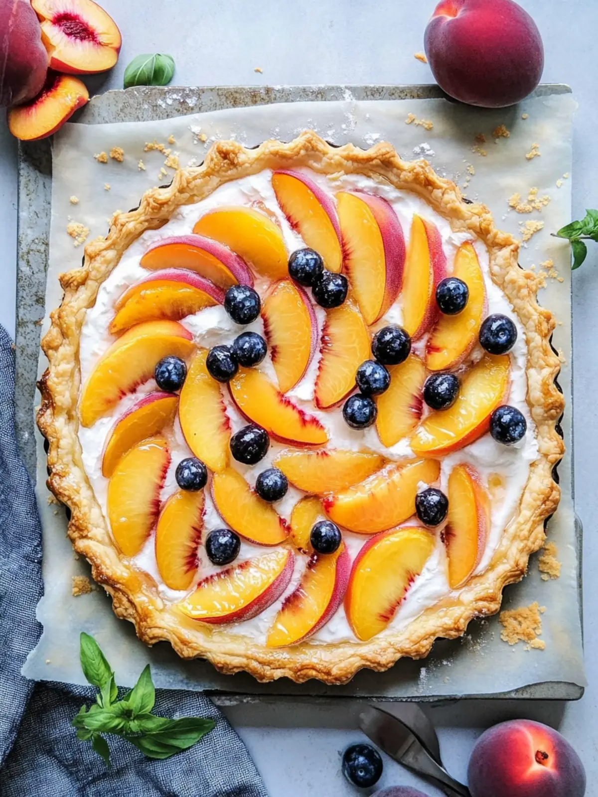 Mouthwatering Peaches and Cream Puff Pastry Tart Recipe 4 Peaches and Cream Puff Pastry Tart