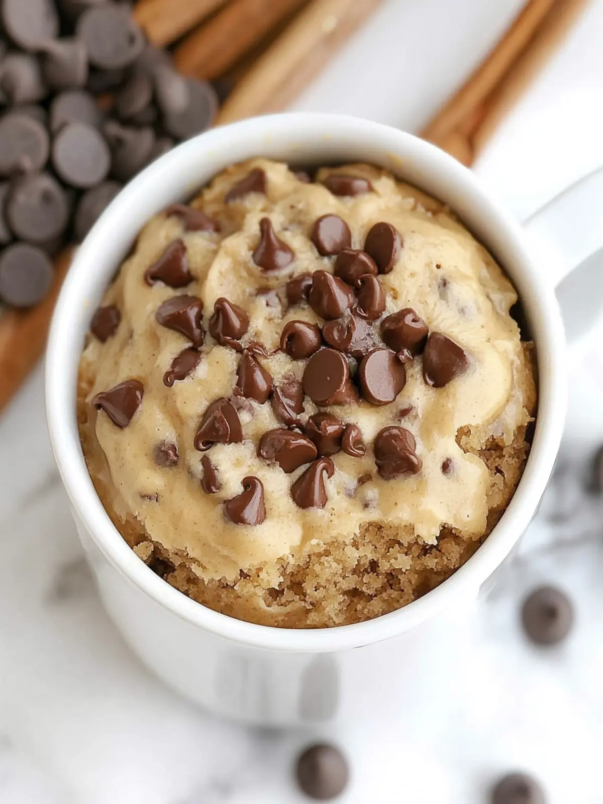 Irresistible Peanut Butter Chocolate Chip Mug Cake in 6 Minutes 4 Peanut Butter Chocolate Chip Mug Cake