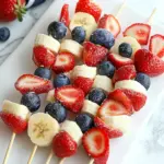 Red, White, and Blue Fruit Kabobs: Festive Treats for All 6 Red, White, and Blue Fruit Kabobs