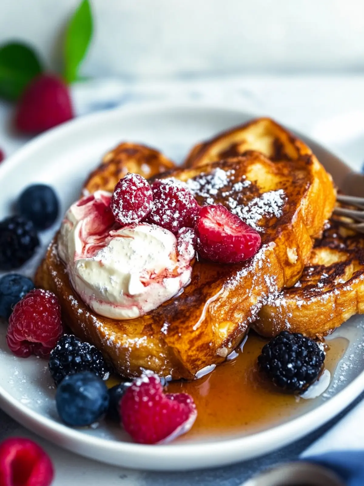 Indulgent Brioche French Toast with Zesty Blueberry Bliss 4 Brioche French Toast