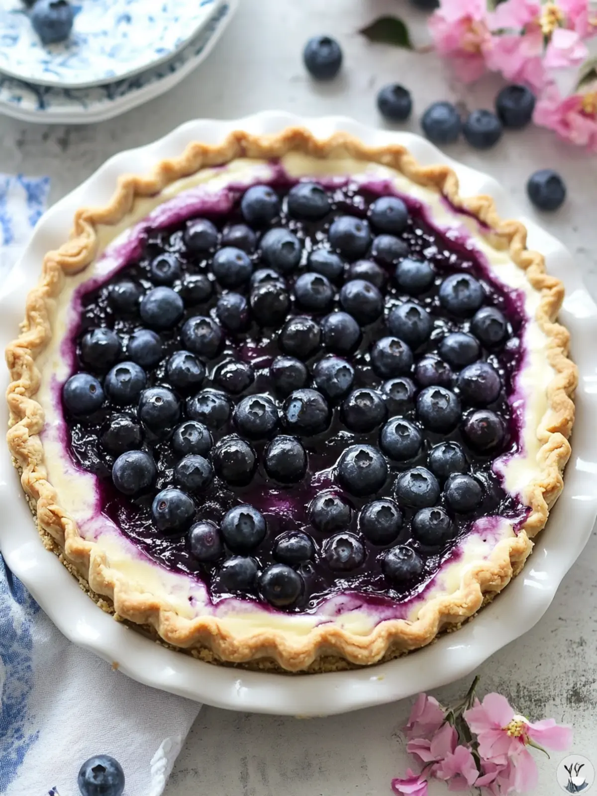 Delicious Blueberry Cream Pie: A Sweet Slice of Heaven 3 Blueberry Cream Pie