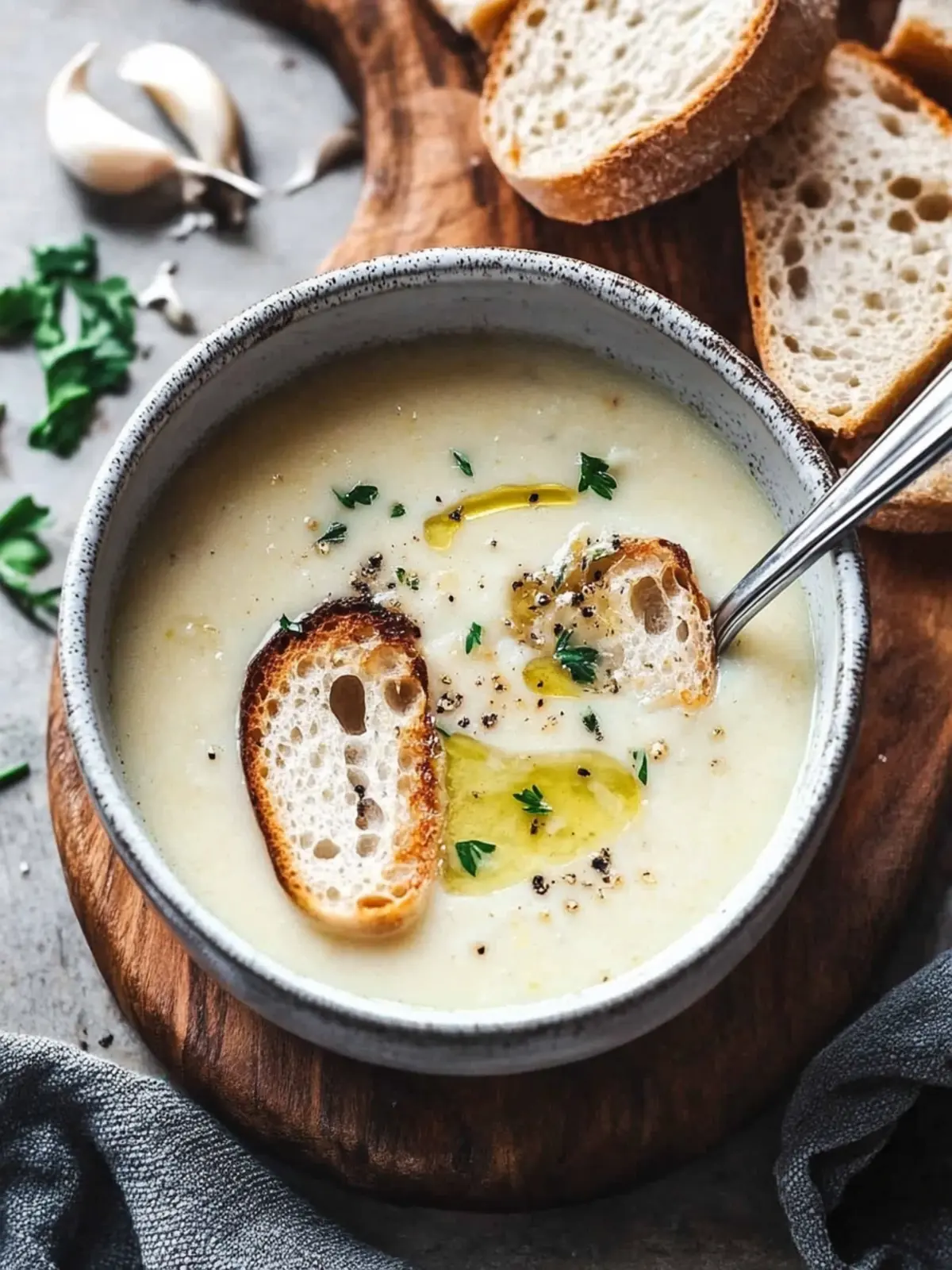 Soul-Warming Country French Garlic Soup for Cozy Nights 4 Country French Garlic Soup