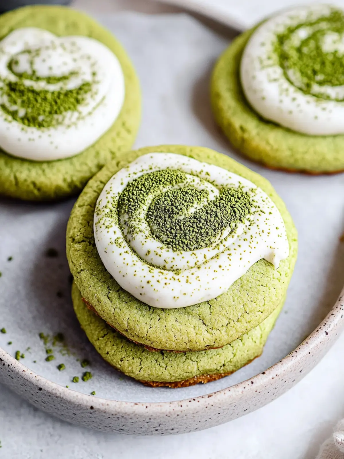 Delicious Matcha Latte Cookies with Creamy Mascarpone Twist 2 Matcha Latte Cookies