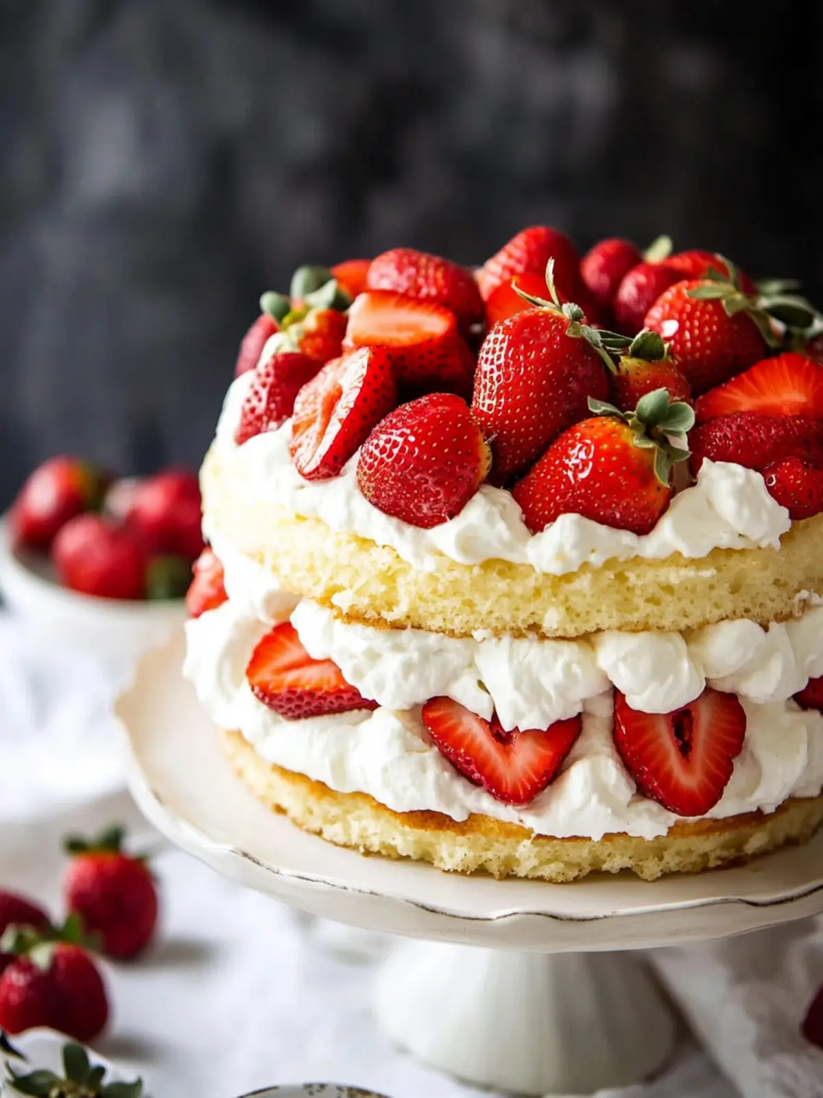 Fluffy Angel Food Cake with Strawberries for Ultimate Delight 4 Angel Food Cake with Strawberries
