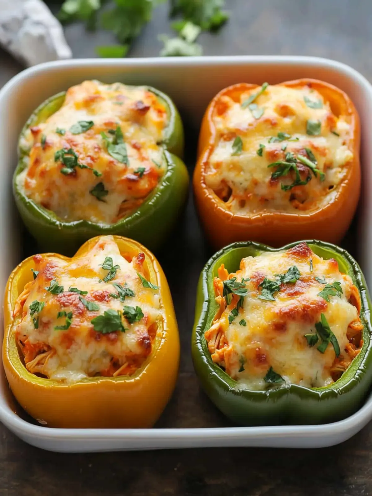 Cheesy Buffalo Chicken Stuffed Peppers for a Tasty Twist 3 Cheesy Buffalo Chicken Stuffed Peppers