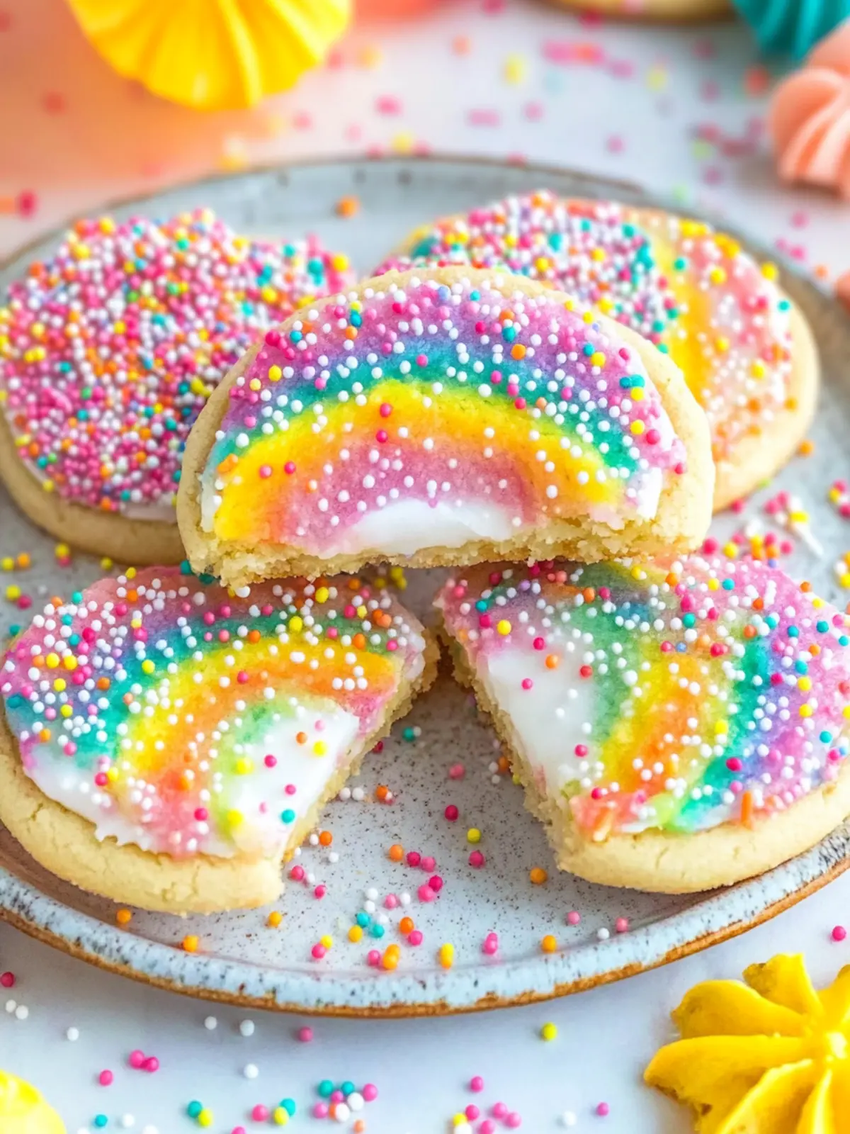 Delightful Rainbow Butter Cookies to Brighten Your Day 4 Rainbow Butter Cookies