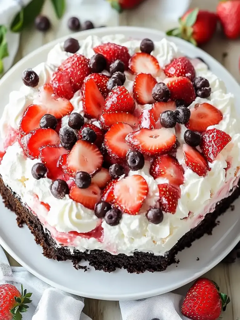 Strawberry Earthquake Cake