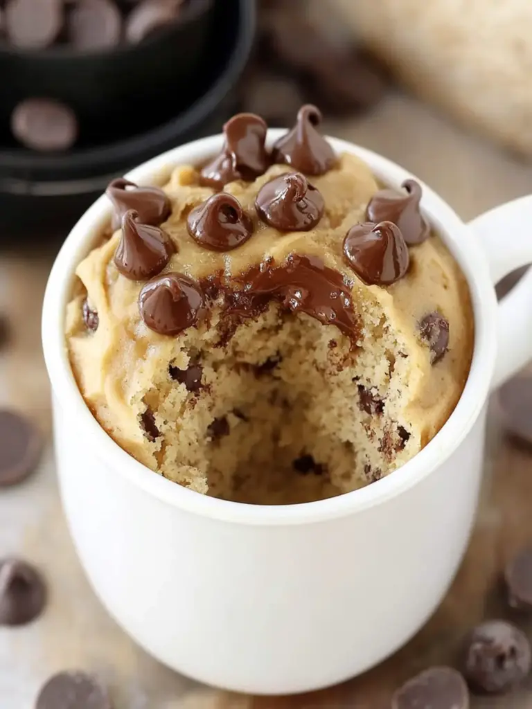Peanut Butter Chocolate Chip Mug Cake