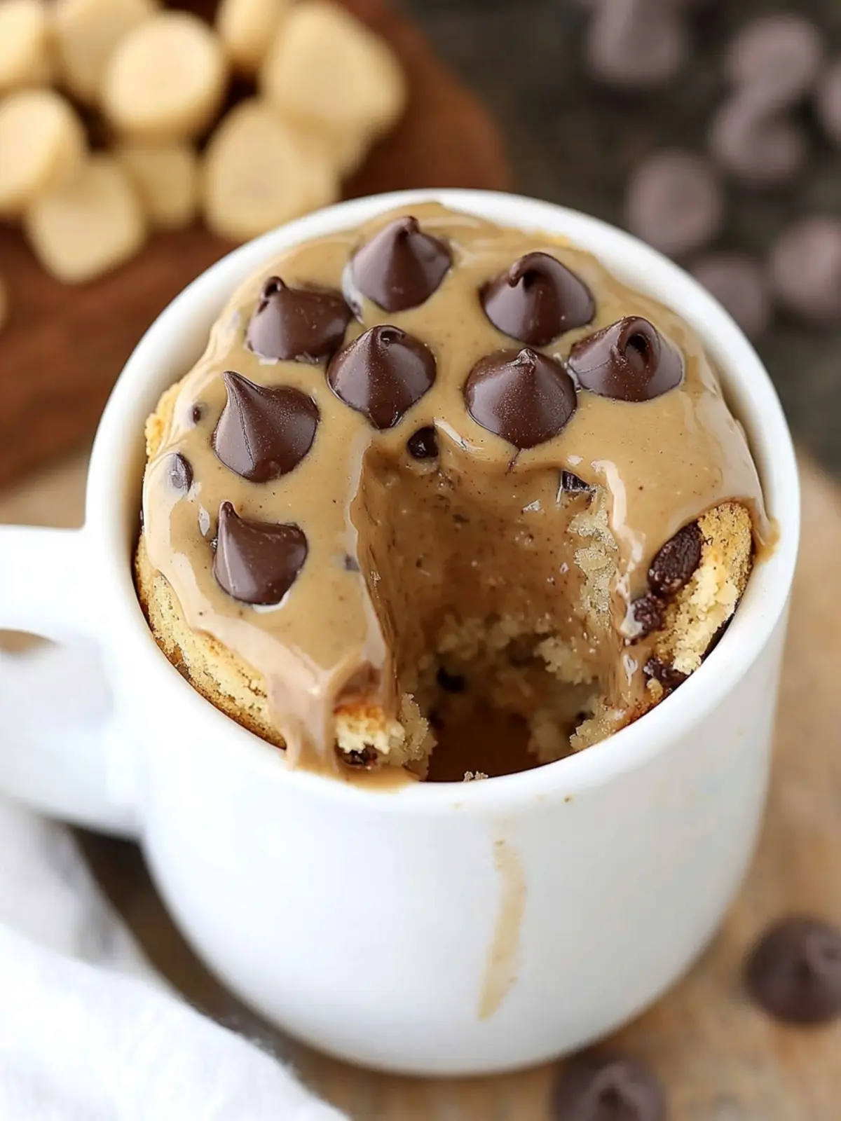 Irresistible Peanut Butter Chocolate Chip Mug Cake in 6 Minutes 2 Peanut Butter Chocolate Chip Mug Cake