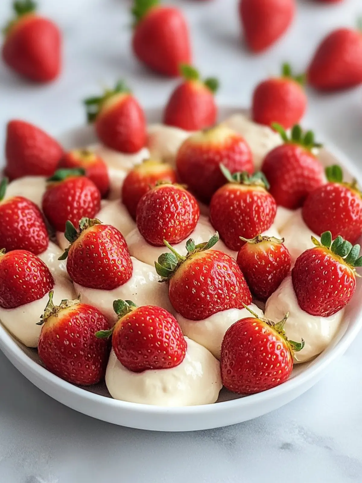 Delicious Deviled Strawberries: No-Bake Cheesecake Delight 4 Deviled Strawberries