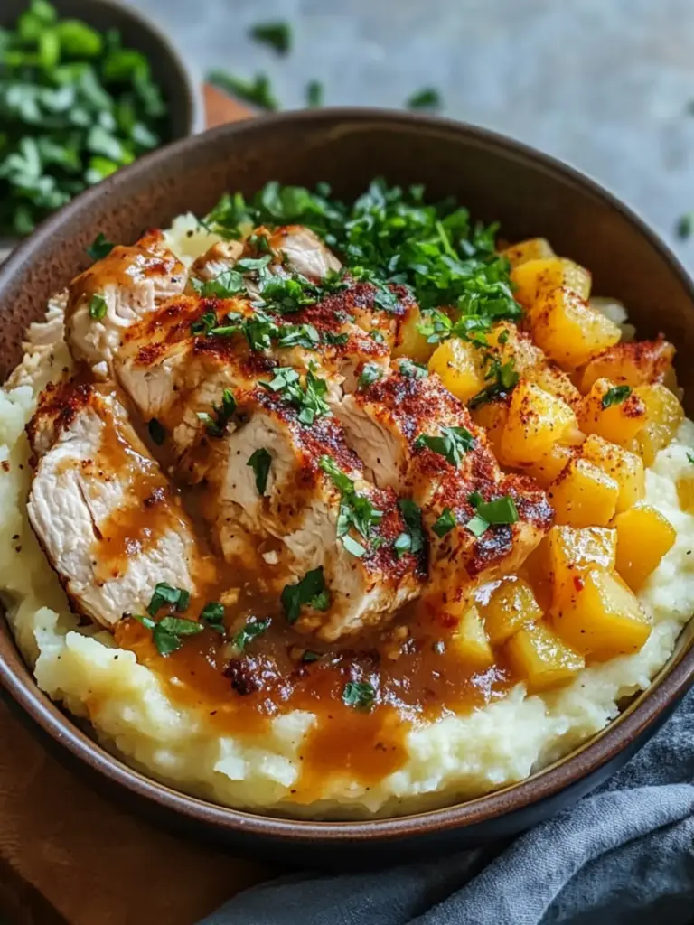 Chicken Mashed Potato Bowls