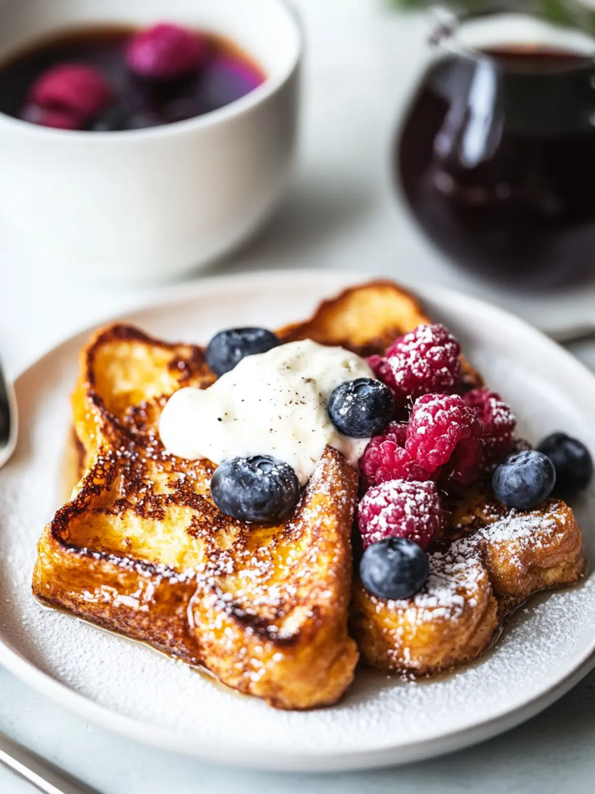 Indulgent Brioche French Toast with Zesty Blueberry Bliss 3 Brioche French Toast