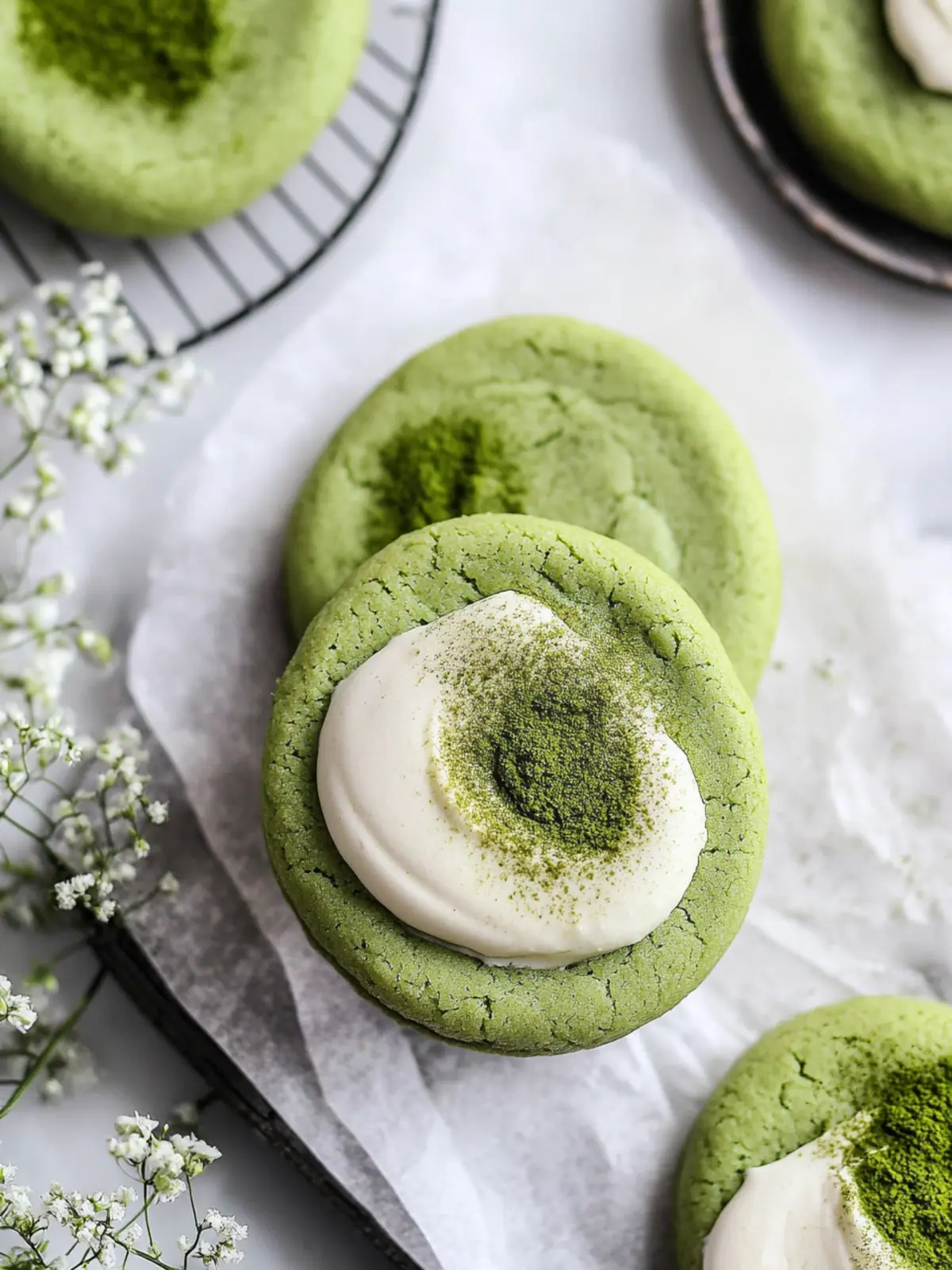 Delicious Matcha Latte Cookies with Creamy Mascarpone Twist 3 Matcha Latte Cookies