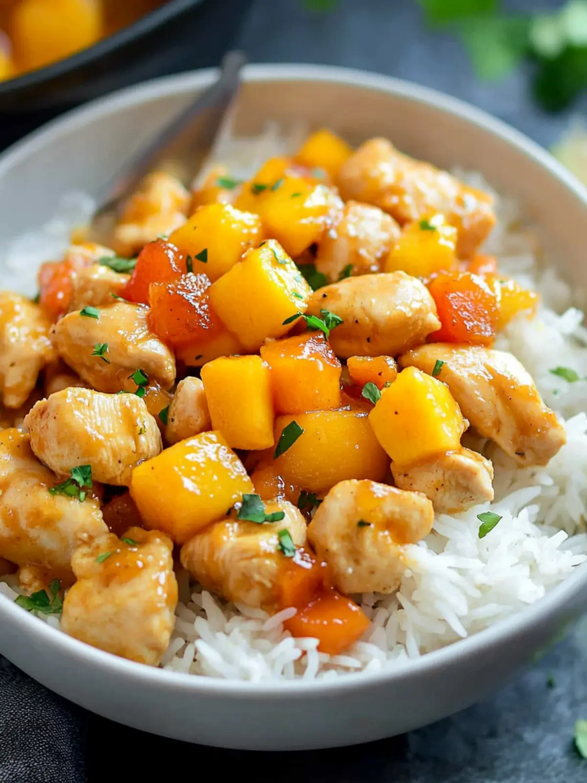 Savory Mango Chicken and Rice for a Flavorful Meal! 2 Mango Chicken and Rice